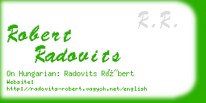 robert radovits business card